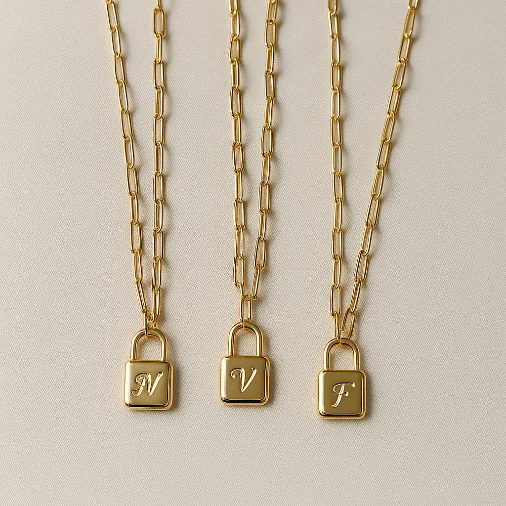 Initial locket necklace