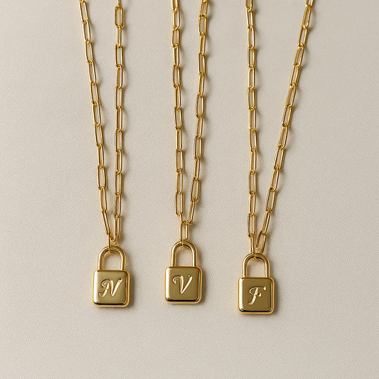 Initial locket necklace