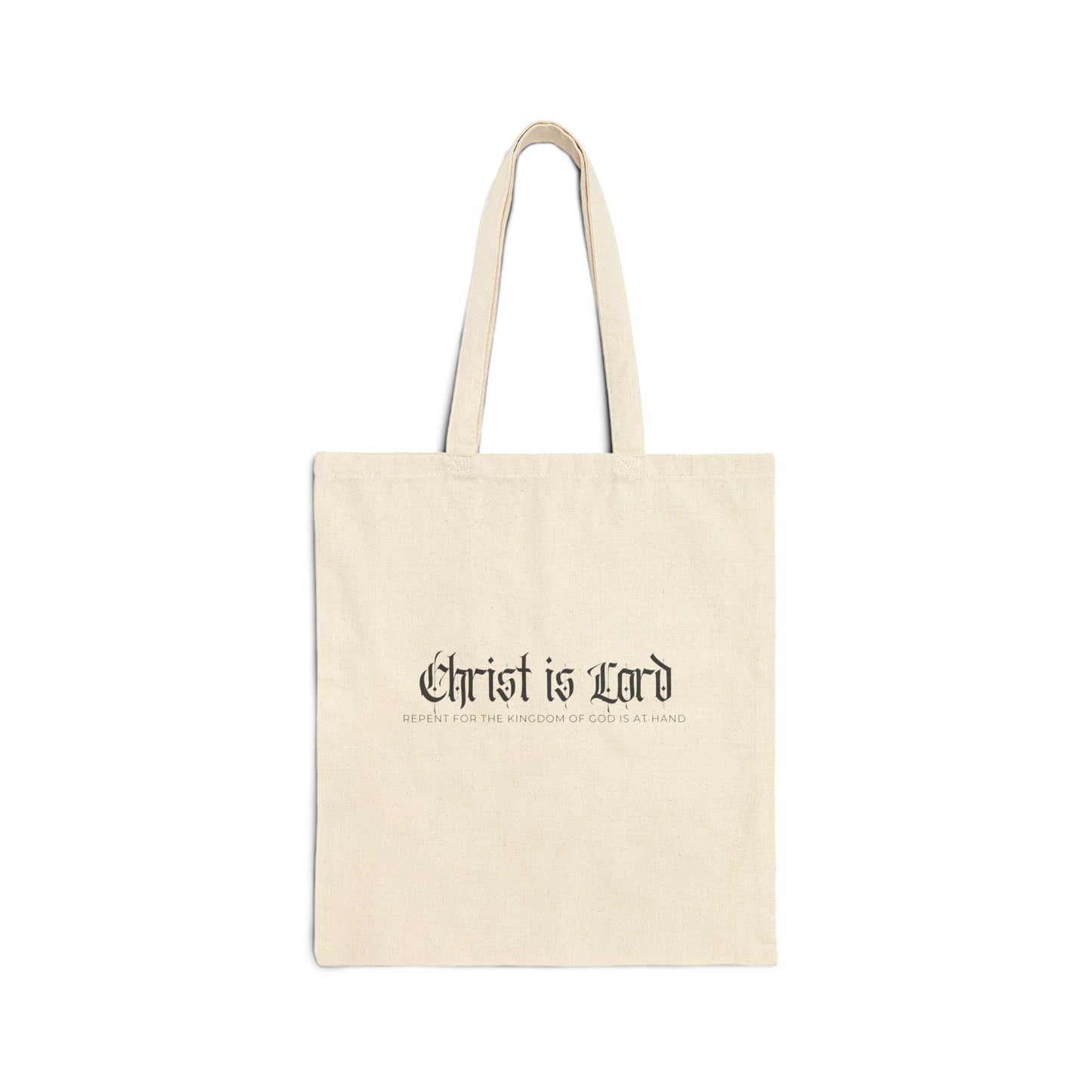 Faith-Inspired Cotton Canvas Tote Bag, Eco-Friendly Shopping Bag, Grocery Tote, Gift for Christian Friends, Christ is Lord Design