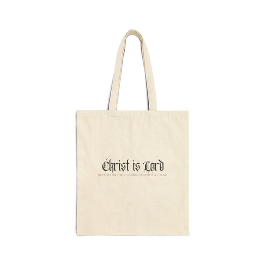 Faith-Inspired Cotton Canvas Tote Bag, Eco-Friendly Shopping Bag, Grocery Tote, Gift for Christian Friends, Christ is Lord Design