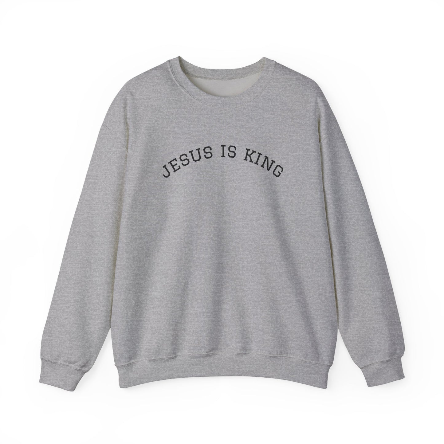 Jesus is King Unisex Crewneck Sweatshirt, Inspirational Apparel, Christian Gift, Casual Wear, Holiday Clothing