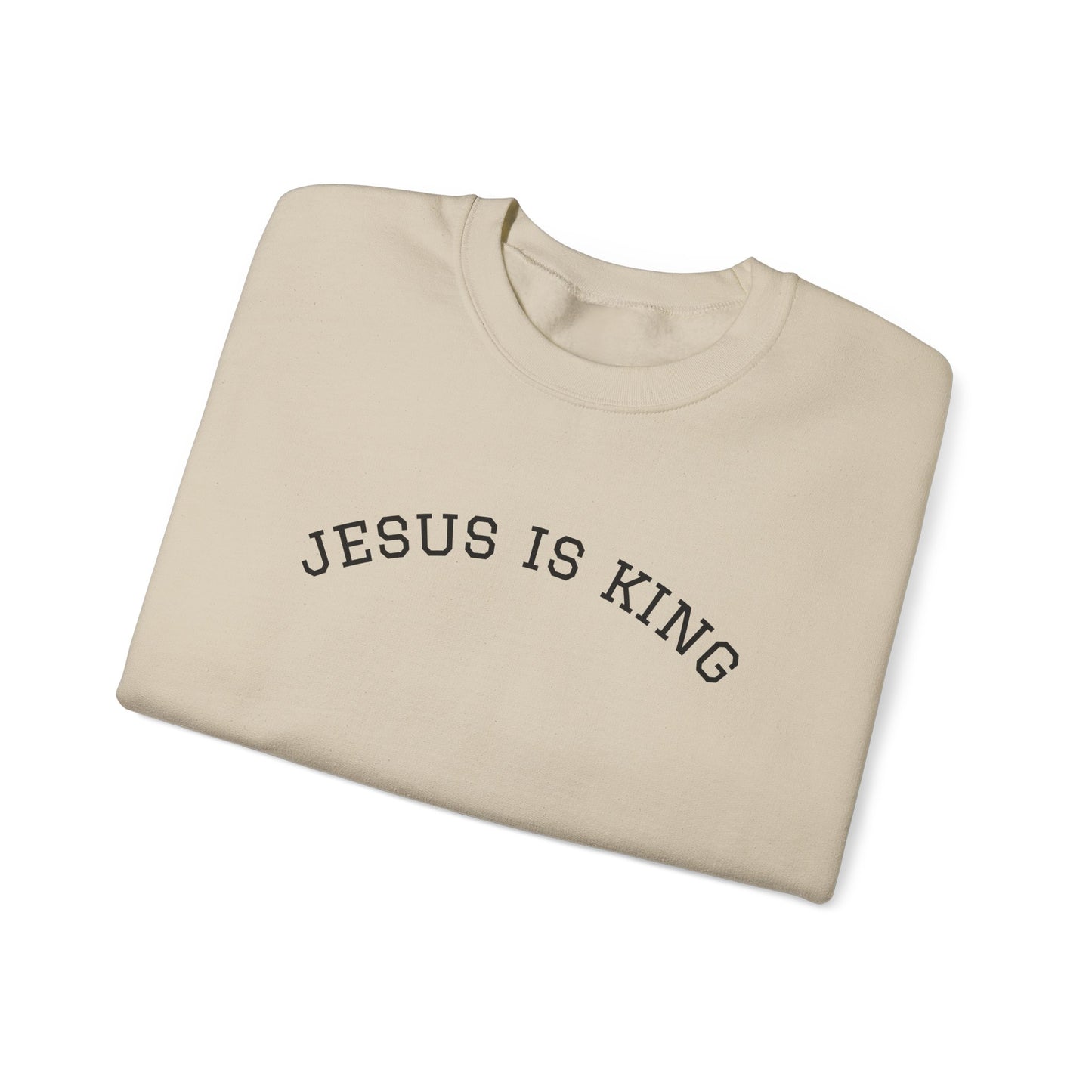 Jesus is King Unisex Crewneck Sweatshirt, Inspirational Apparel, Christian Gift, Casual Wear, Holiday Clothing