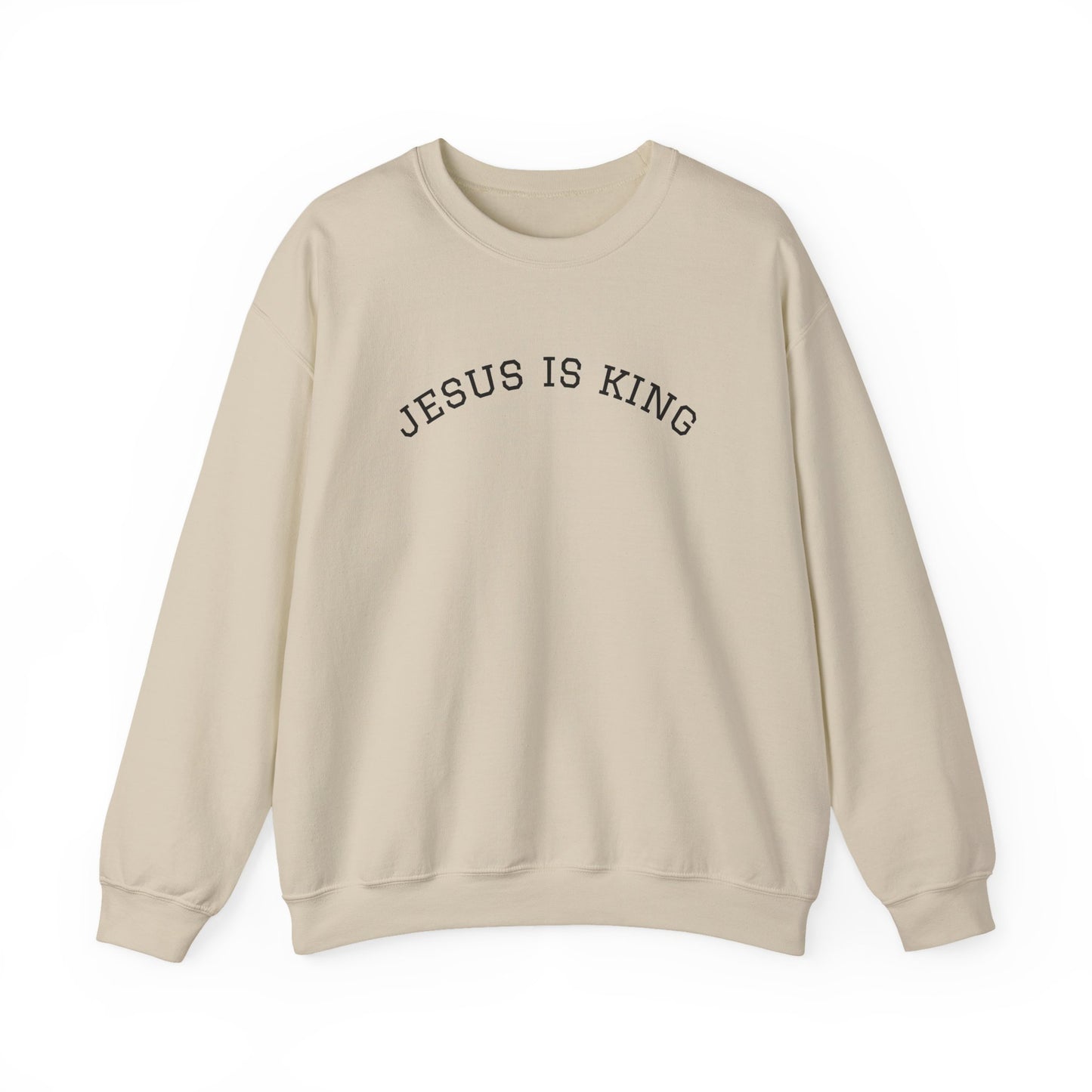 Jesus is King Unisex Crewneck Sweatshirt, Inspirational Apparel, Christian Gift, Casual Wear, Holiday Clothing