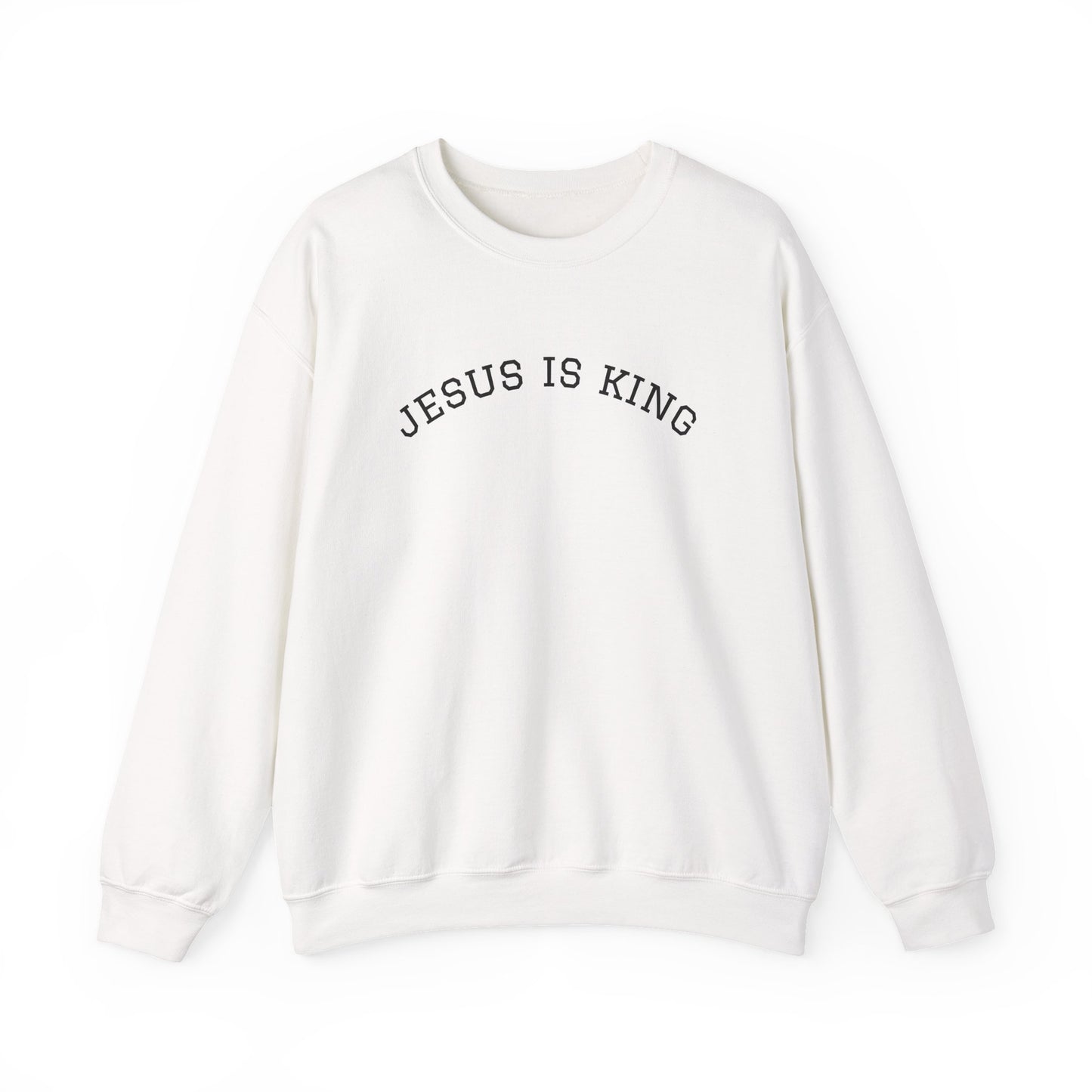Jesus is King Unisex Crewneck Sweatshirt, Inspirational Apparel, Christian Gift, Casual Wear, Holiday Clothing