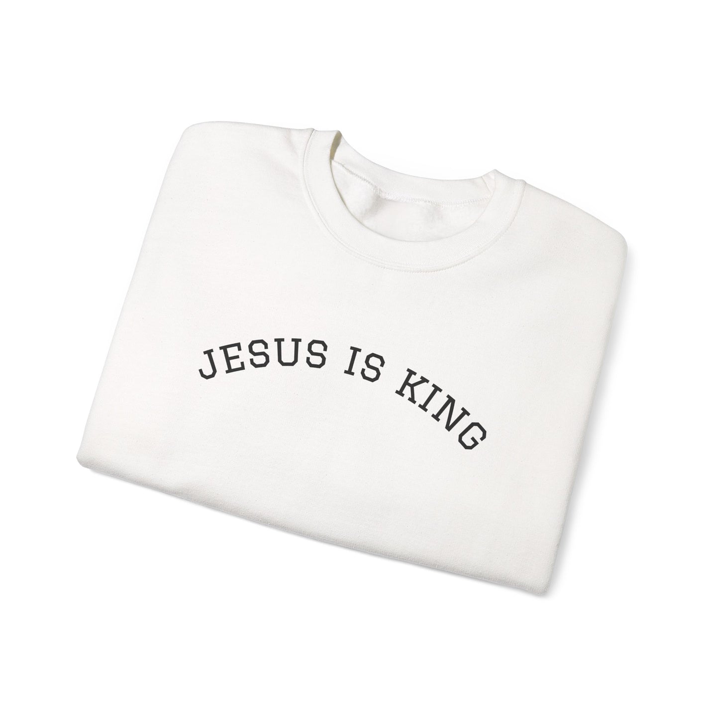 Jesus is King Unisex Crewneck Sweatshirt, Inspirational Apparel, Christian Gift, Casual Wear, Holiday Clothing