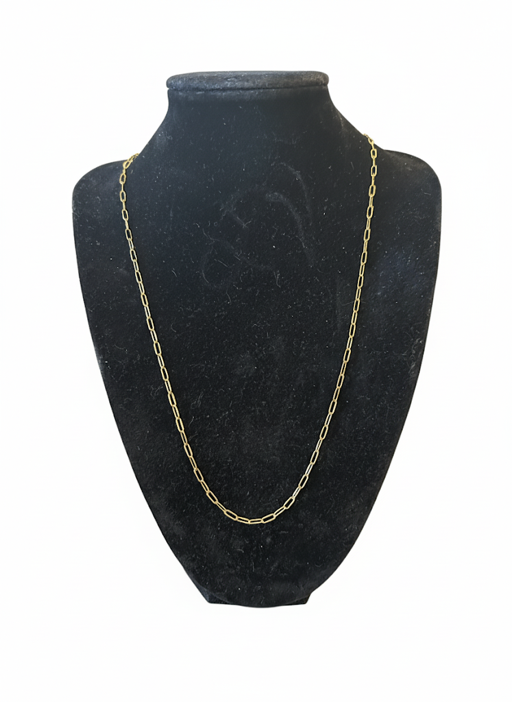 Gold plated paperclip chain